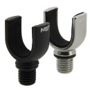 Aluminium Rutenhalter U Form slim Schwarz 16 mm
