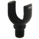 Aluminium Rutenhalter U Form slim Schwarz 16 mm