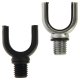 Aluminium Rutenhalter U Form slim Schwarz 16 mm