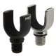 Aluminium Rutenhalter U Form slim Schwarz 16 mm