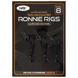 Ronnie Rigs - 3 Pack with Teflon Hooks Size 8