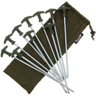 Packung mit 10 x 12" Bivvy Pegs in Beutel