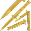 Taschenmesser Stiletto gold