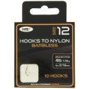 60 x Allround Haken ohne Widerhaken mit Vorfach Combo 10er Pack jede Größe