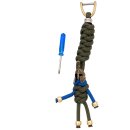 Schlüsselanhänger Paracord Grün/Blau