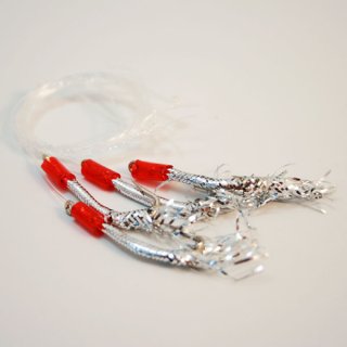 10 x Makrelen-5 Paternoster 4 x Größe 2/0 Haken rot-silber